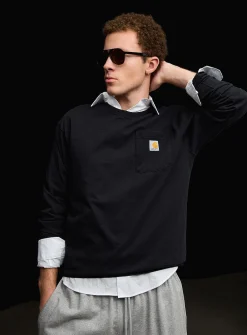 Logo pocket long-sleeve T-shirt