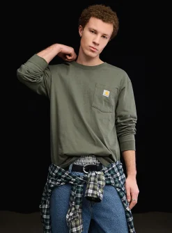 Logo pocket long-sleeve T-shirt
