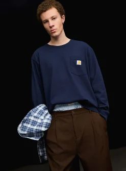 Logo pocket long-sleeve T-shirt