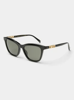 Logo temples rectangular cat-eye sunglasses