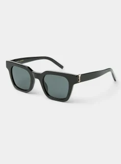 Logo trim square sunglasses