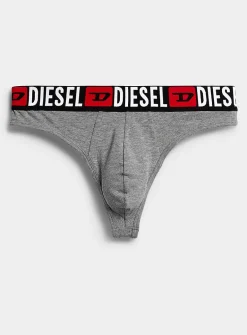 Logo-waist stretch thong