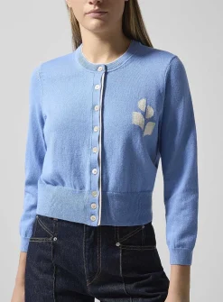 Lona two-tone wool-cotton blend cardigan