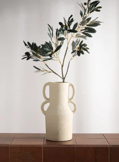 Long artificial olive tree branch