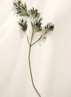 Long artificial olive tree branch