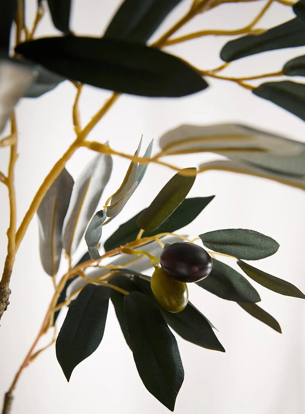 Long artificial olive tree branch