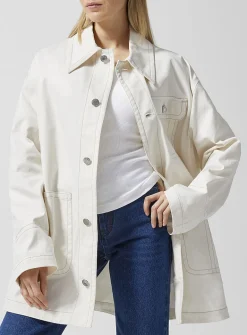 Long denim jacket