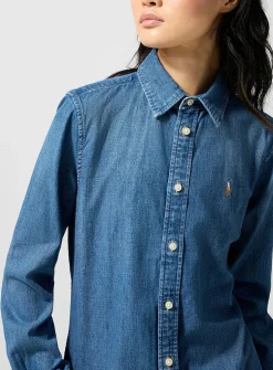 Long denim shirt