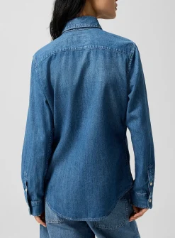 Long denim shirt