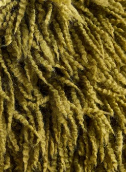 Long embossed fringes khaki removable-cover cushion