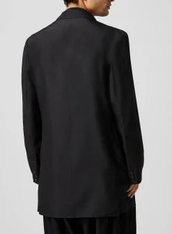Long flowy pure silk blazer