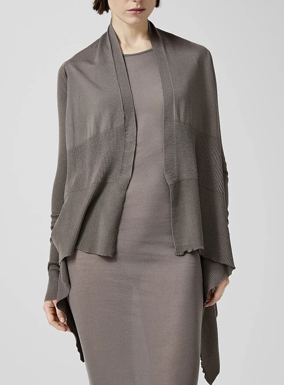 Long pure virgin wool cardigan