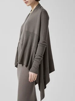 Long pure virgin wool cardigan