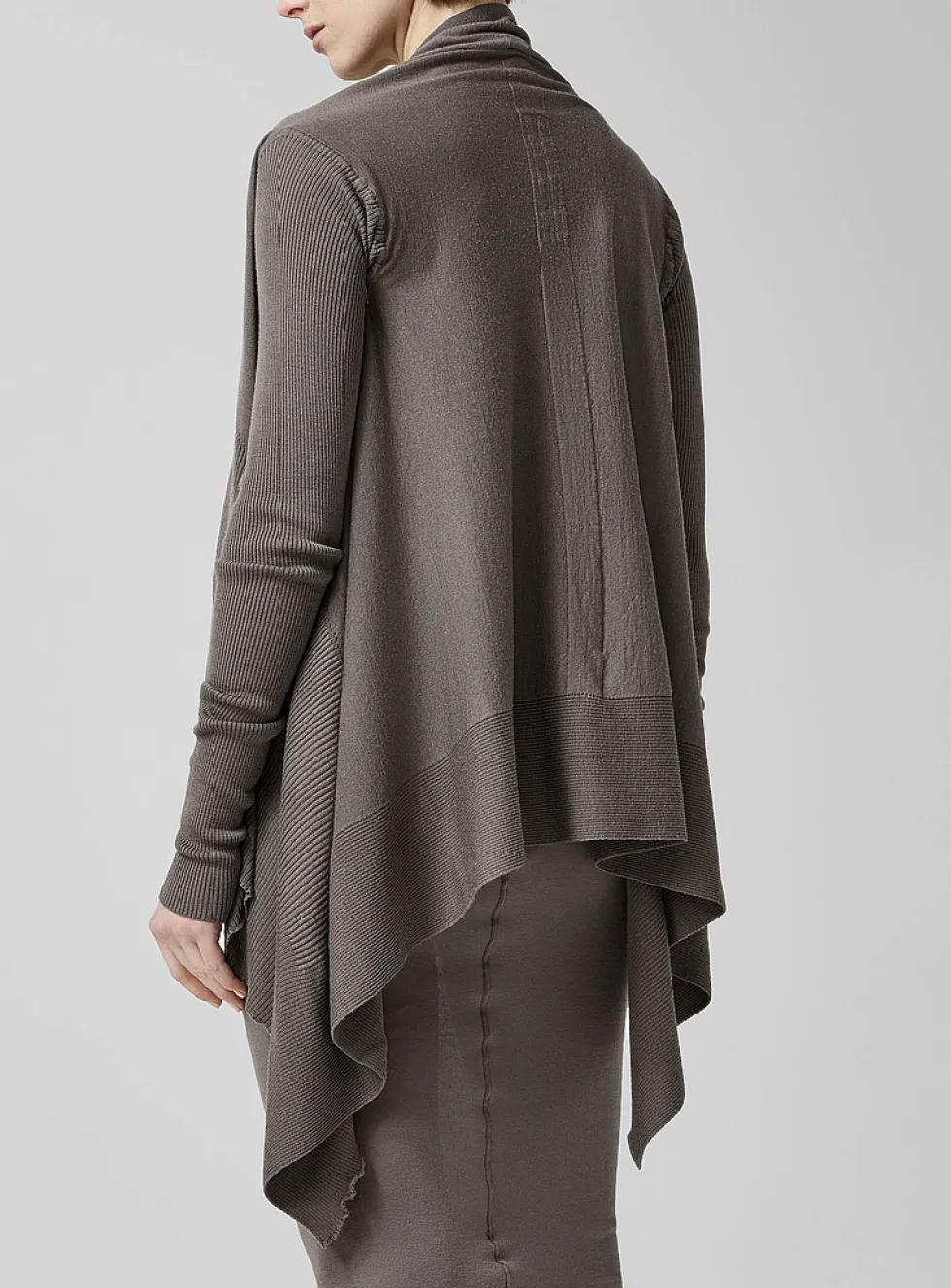 Long pure virgin wool cardigan