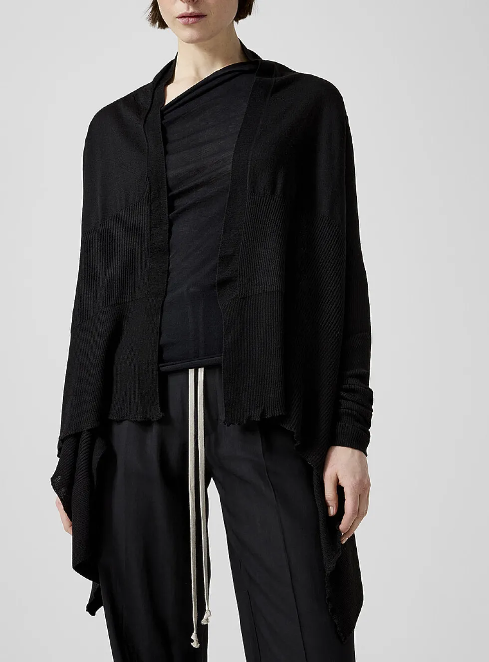 Long pure virgin wool cardigan