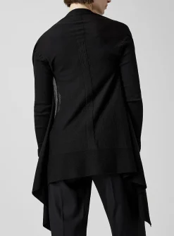 Long pure virgin wool cardigan