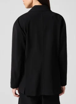 Looped double-breasted loose blazer