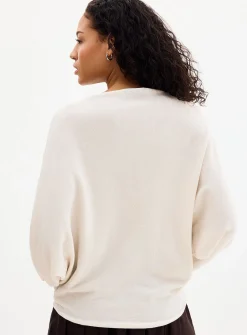 Loose boat-neck sweater