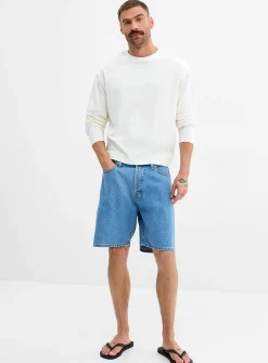 Loose denim Bermudas