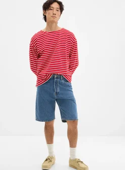 Loose denim Bermudas