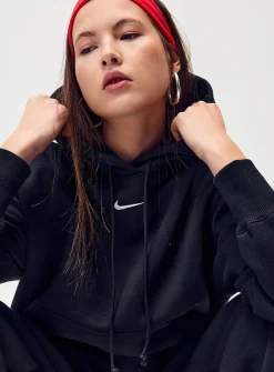Loose drop-shoulder hoodie