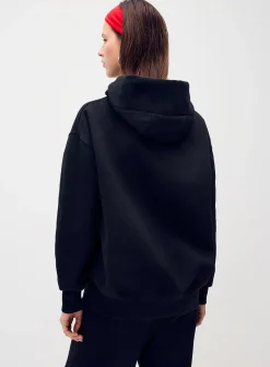 Loose drop-shoulder hoodie