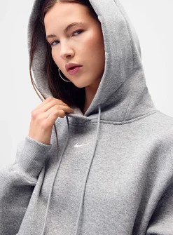 Loose drop-shoulder hoodie