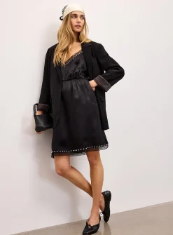 Loose fluid single-button blazer