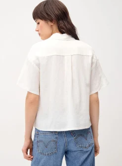 Loose linen blend shirt