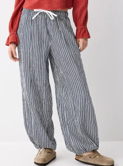Loose organic cotton gauze jogger