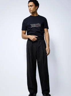 Loose pinstripe pant