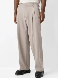 Loose pleated comfort-waist pant