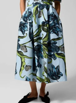 Loose poplin skirt