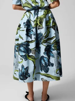 Loose poplin skirt