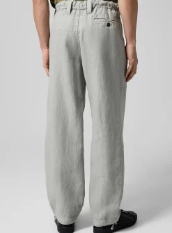 Loose pure linen cargo pant