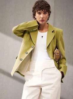 Loose pure virgin wool blazer
