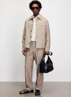 Loose stretch twill pant
