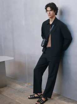 Loose stretch twill pant