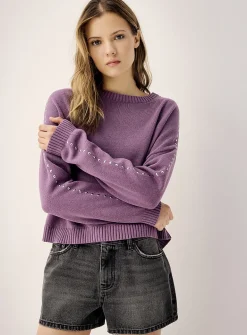 Loose studded sweater
