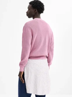 Loose waffle-knit sweater