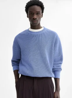 Loose waffle-knit sweater