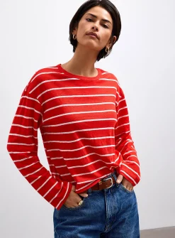 Loose-fit pure linen T-shirt