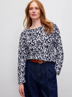 Loose-fit pure linen T-shirt