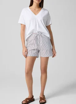 Lory striped poplin short