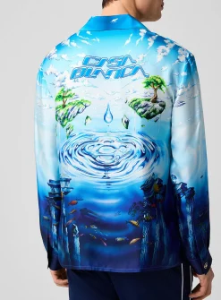 Lost Atlantis pure silk cabana shirt
