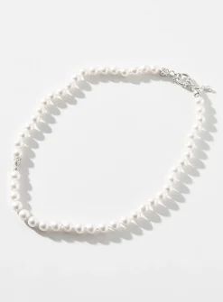Louis III sterling silver pearl necklace