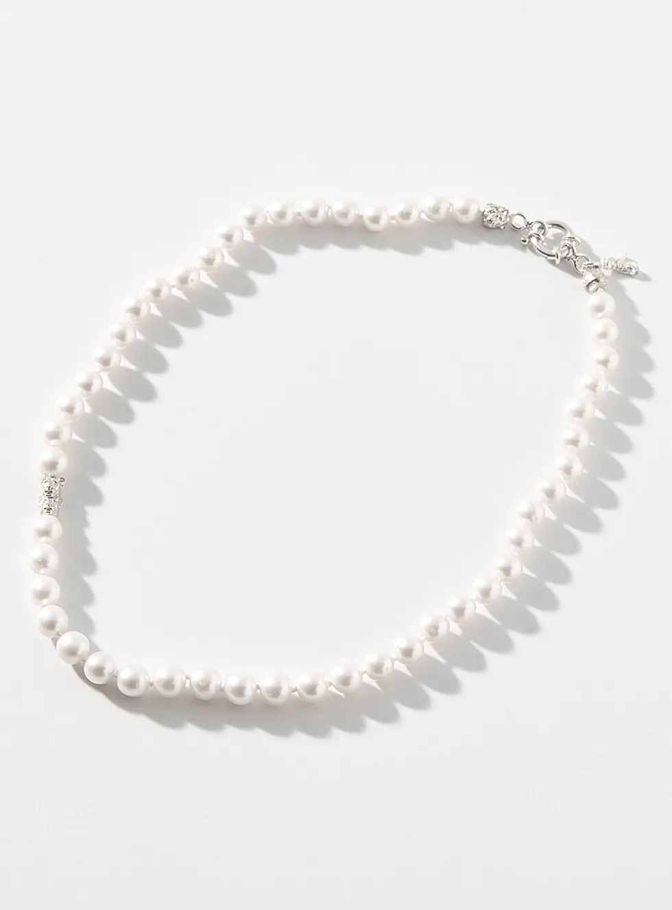 Louis III sterling silver pearl necklace