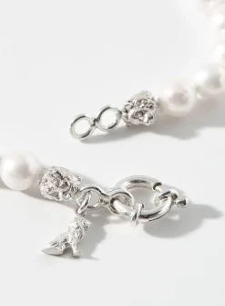 Louis III sterling silver pearl necklace