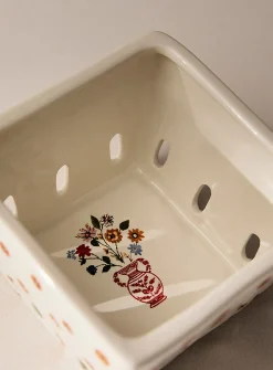 Lovely flowers drain bowl