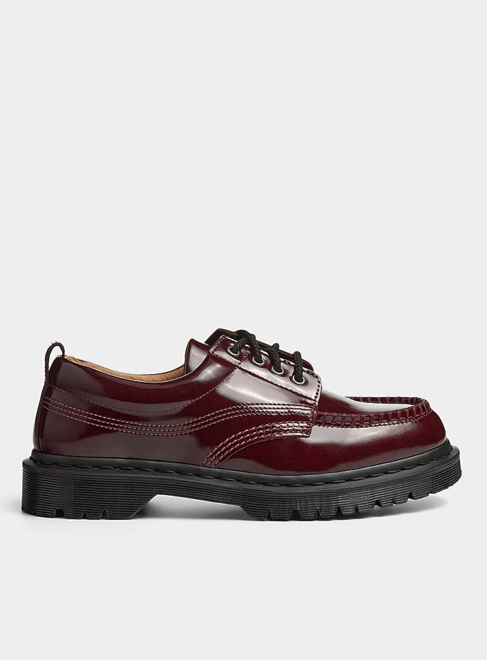 Lowell shiny burgundy derby shoes